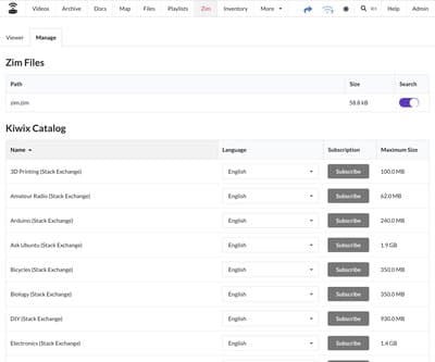 Kiwix Subscriptions